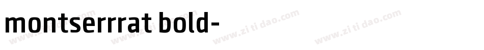 montserrrat bold字体转换